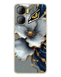 Чехол для ZTE Nubia Neo 3 с картинкой «Белый цветок и золотой флюид»