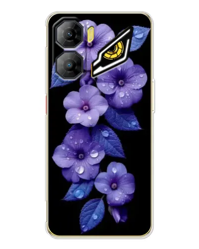 Чехол для ZTE Nubia Neo 3 с картинкой «Фиолетовые цветы с росою»