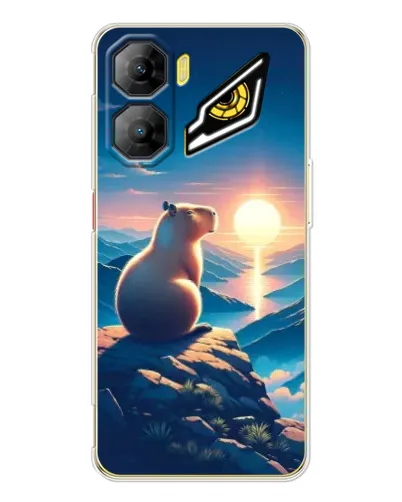 Чехол для ZTE Nubia Neo 3 с картинкой «Закат солнца с капибарой» Чехол для ZTE Nubia Neo 3 с картинкой «Закат солнца с капибарой»
