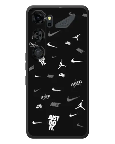 Чохол для ZTE Nubia Neo 5 GT 5G з картинкою «Nike Black Pattern» Чохол для ZTE Nubia Neo 5 GT 5G з картинкою «Nike Black Pattern»