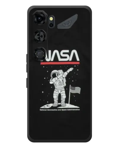 Чехол для ZTE Nubia Neo 5 GT 5G с картинкой «NASA — шагаем по Луне»