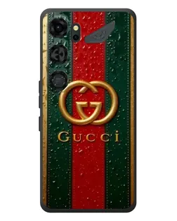 Чохол для ZTE Nubia Neo 5 GT 5G з картинкою «Gucci — фірмова смуга та золото»