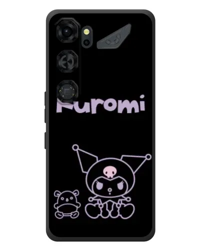 Чехол для ZTE Nubia Neo 5 GT 5G с картинкой «Kuromi — черный минимализм»