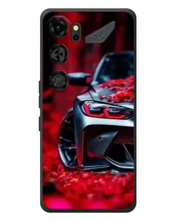 Чохол для ZTE Nubia Neo 5 GT 5G з картинкою «Спортивна BMW та квіти»