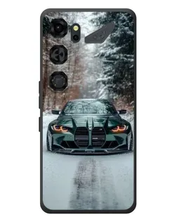 Чохол для ZTE Nubia Neo 5 GT 5G з картинкою «BMW у зимовому лісі»