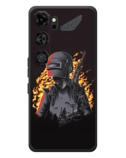 Чохол для ZTE Nubia Neo 5 GT 5G з картинкою «PUBG — вогняний силует»