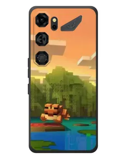 Чохол для ZTE Nubia Neo 5 GT 5G з картинкою «Майнкрафт захід сонця»
