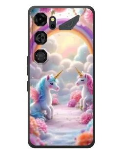 Чохол для ZTE Nubia Neo 5 GT 5G з картинкою «Веселка і єдинороги»