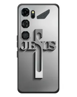 Чехол для ZTE Nubia Neo 5 GT 5G с картинкой «Металлический крест Jesus»