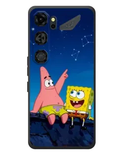 Чохол для ZTE Nubia Neo 5 GT 5G з картинкою «Губка Боб та Патрік вночі»