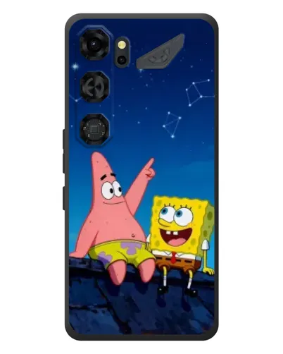 Чохол для ZTE Nubia Neo 5 GT 5G з картинкою «Губка Боб та Патрік вночі»