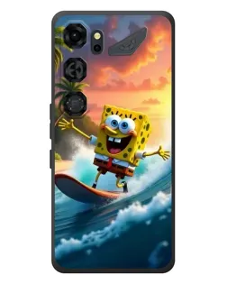 Чохол для ZTE Nubia Neo 5 GT 5G з картинкою «Губка Боб серфінгіст»