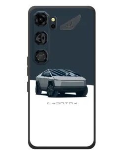 Чохол для ZTE Nubia Neo 5 GT 5G з картинкою «Сріблястий Cybertruck Tesla»