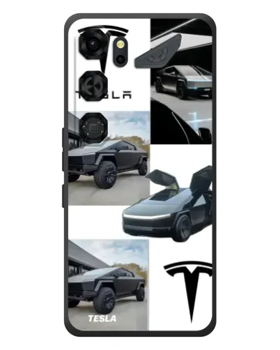 Чохол для ZTE Nubia Neo 5 GT 5G з картинкою «Колаж Cybertruck Tesla»