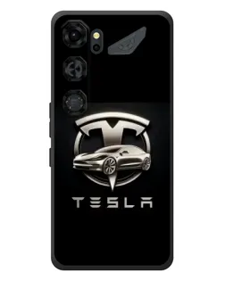 Чохол для ZTE Nubia Neo 5 GT 5G з картинкою «Tesla — срібне авто»