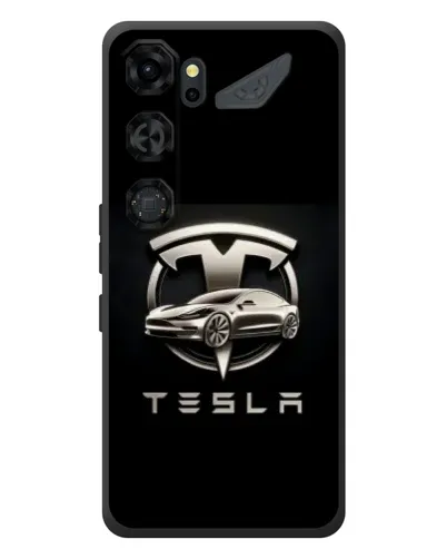 Чохол для ZTE Nubia Neo 5 GT 5G з картинкою «Tesla — срібне авто»