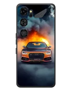 Чохол для ZTE Nubia Neo 5 GT 5G з картинкою «Audi у вогняному диму»