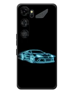 Чохол для ZTE Nubia Neo 5 GT 5G з картинкою «Неоновий контур Lamborghini»
