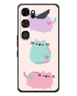 Чохол для ZTE Nubia Neo 5 GT 5G з картинкою «Pusheen тріо»