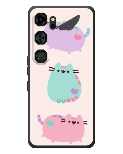 Чохол для ZTE Nubia Neo 5 GT 5G з картинкою «Pusheen тріо»
