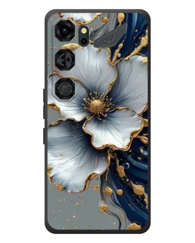 Чохол для ZTE Nubia Neo 5 GT 5G з картинкою «Біла квітка та золотий флюїд» Чохол для ZTE Nubia Neo 5 GT 5G з картинкою «Біла квітка та золотий флюїд»