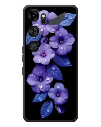 Чехол для ZTE Nubia Neo 5 GT 5G с картинкой «Фиолетовые цветы с росою»