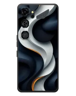 Чохол для ZTE Nubia Neo 5 GT 5G з картинкою «Об'ємні чорно-білі стрічки»