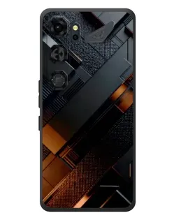 Чохол для ZTE Nubia Neo 5 GT 5G з картинкою «Чорні геометричні блоки»