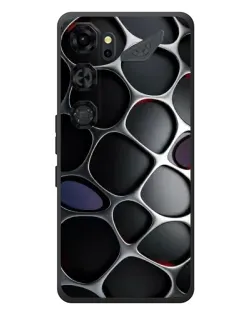 Чохол для ZTE Nubia Neo 5 GT 5G з картинкою «Об'ємна темна решітка»