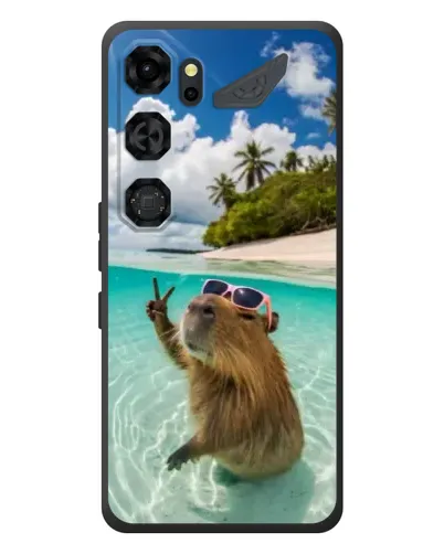 Чехол для ZTE Nubia Neo 5 GT 5G с картинкой «Капибара на море»