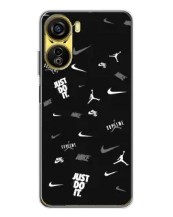 Чехол для ZTE Nubia Neo 5G с картинкой «Nike Black Pattern»
