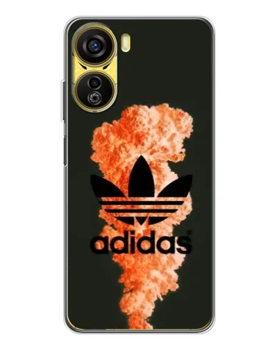 Чехол для ZTE Nubia Neo 5G с картинкой «Оранжевый дым Adidas»