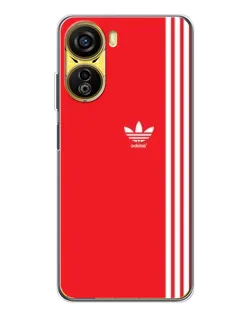 Чехол для ZTE Nubia Neo 5G с картинкой «Красный минимализм Adidas»
