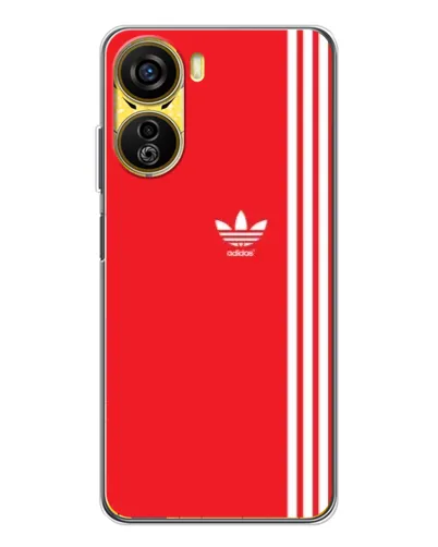 Чехол для ZTE Nubia Neo 5G с картинкой «Красный минимализм Adidas»