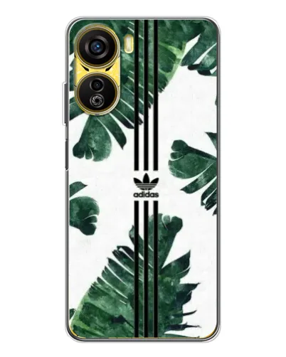 Чехол для ZTE Nubia Neo 5G с картинкой «Пальмовые листья адидас»