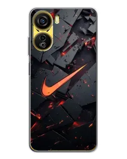 Чехол для ZTE Nubia Neo 5G с картинкой «Nike — эффект разломов»