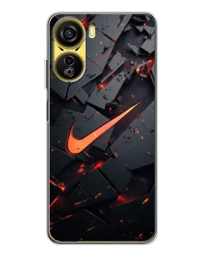 Чехол для ZTE Nubia Neo 5G с картинкой «Nike — эффект разломов» Чехол для ZTE Nubia Neo 5G с картинкой «Nike — эффект разломов»