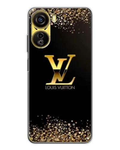 Чехол для ZTE Nubia Neo 5G с картинкой «LV — золотые искры»