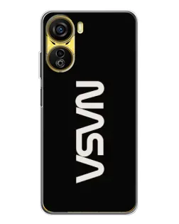 Чехол для ZTE Nubia Neo 5G с картинкой «NASA — вертикальный логотип»
