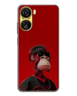 Чехол для ZTE Nubia Neo 5G с картинкой «Bored Ape в красном»