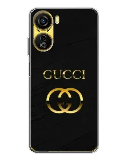 Чехол для ZTE Nubia Neo 5G с картинкой «Золотой логотип Gucci»