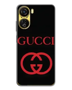 Чехол для ZTE Nubia Neo 5G с картинкой «Gucci — красный логотип»