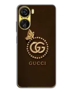 Чехол для ZTE Nubia Neo 5G с картинкой «Gucci — золотая бабочка»