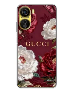 Чехол для ZTE Nubia Neo 5G с картинкой «Gucci — бордовые розы»
