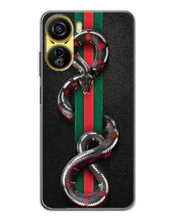 Чехол для ZTE Nubia Neo 5G с картинкой «Gucci — змея на полосе»