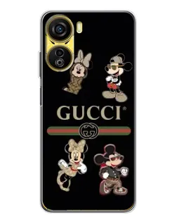 Чехол для ZTE Nubia Neo 5G с картинкой «Gucci — герои Disney и монограмма»