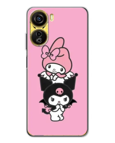 Чехол для ZTE Nubia Neo 5G с картинкой «My Melody и Kuromi» Чехол для ZTE Nubia Neo 5G с картинкой «My Melody и Kuromi»