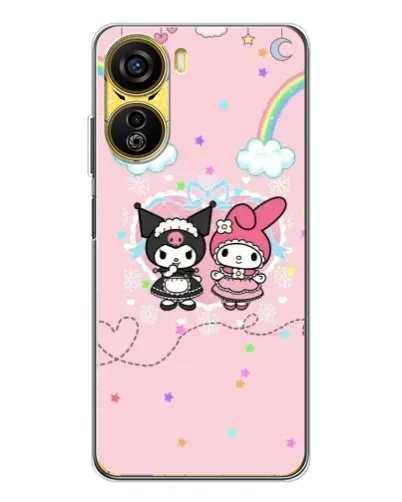 Чехол для ZTE Nubia Neo 5G с картинкой «My Melody и Kuromi» Чехол для ZTE Nubia Neo 5G с картинкой «My Melody и Kuromi»