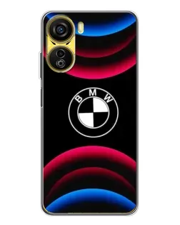 Чехол для ZTE Nubia Neo 5G с картинкой «Логотип BMW и неоновые дуги»
