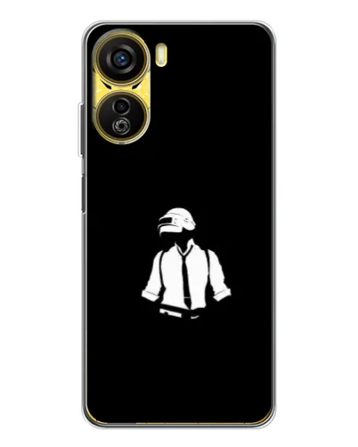 Чехол для ZTE Nubia Neo 5G с картинкой «PUBG — белый шлем»